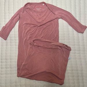 Posh Peanut rust dusty rose bamboo zipper gown